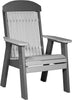 LuxCraft LuxCraft Dove Gray 2' Classic Highback Recycled Plastic Chair Dove Gray on Slate Chair 2CPBDGS