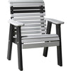 LuxCraft LuxCraft Dove Gray 2' Rollback Recycled Plastic Chair Dove Gray on Black Outdoor Chair 2PPBDGB