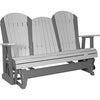 LuxCraft LuxCraft Dove Gray 5 ft. Recycled Plastic Adirondack Outdoor Glider Dove Gray On Slate Adirondack Glider 5APGDGS