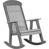 LuxCraft LuxCraft Dove Gray Classic Traditional Recycled Plastic Porch Rocking Chair (2 Chairs) Dove Gray On Slate Rocking Chair PPRDGS