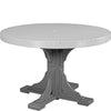 LuxCraft LuxCraft Dove Gray Recycled Plastic 4' Round Table Dove Gray On Slate / Bar Tables P4RTBDGS