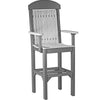 LuxCraft LuxCraft Dove Gray Recycled Plastic Captain Chair Dove Gray On Slate / Bar Chair Chair PCCBDGS