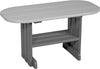 LuxCraft LuxCraft Dove Gray Recycled Plastic Coffee Table Dove Gray on Slate Coffee Table PCTDGS
