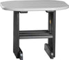 LuxCraft LuxCraft Dove Gray Recycled Plastic End Table Dove Gray on Black Accessories PETDGB