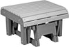 LuxCraft LuxCraft Dove Gray Recycled Plastic Glider Footrest Dove Gray on Slate Accessories PGFDGS