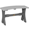 LuxCraft LuxCraft Dove Gray Recycled Plastic Table Bench Dove Gray On Slate / 28" Bench P28TBDGS