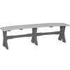 LuxCraft LuxCraft Dove Gray Recycled Plastic Table Bench Dove Gray On Slate / 52" Bench P52TBDGS