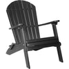 LuxCraft LuxCraft Folding Recycled Plastic Adirondack Chair Black Adirondack Deck Chair PFACBK