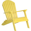 LuxCraft LuxCraft Folding Recycled Plastic Adirondack Chair Yellow Adirondack Deck Chair PFACY