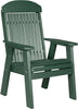 LuxCraft LuxCraft Green 2' Classic Highback Recycled Plastic Chair Green Chair 2CPBG