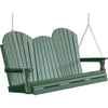 LuxCraft LuxCraft Green Adirondack 5ft. Recycled Plastic Porch Swing Green / Adirondack Porch Swing Porch Swing 5APSG