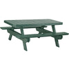 LuxCraft LuxCraft Green Recycled Plastic 6' Rectangular Picnic Table Green Tables P6RPTG