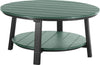 LuxCraft LuxCraft Green Recycled Plastic Deluxe Conversation Table Green on Black Conversation Table PDCTGB