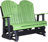 LuxCraft LuxCraft Lime Green 4 ft. Recycled Plastic Adirondack Outdoor Glider Lime Green On Black Adirondack Glider 4APGLGB