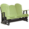 LuxCraft LuxCraft Lime Green 5 ft. Recycled Plastic Adirondack Outdoor Glider Lime Green On Black Adirondack Glider 5APGLGB