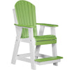 LuxCraft LuxCraft Lime Green Recycled Plastic Adirondack Balcony Chair Lime Green On White Adirondack Chair PABCLGW