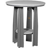 LuxCraft Poly Balcony Table Dining Set Dove Gray On Black