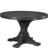 LuxCraft Black Recycled Plastic 4' Round Table