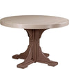 LuxCraft Weatherwood Recycled Plastic 4' Round Table