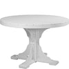 LuxCraft White Recycled Plastic 4' Round Table