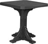 LuxCraft LuxCraft Recycled Plastic 41" Square Table Black / Bar Tables P41STBBK