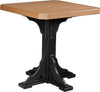 LuxCraft LuxCraft Recycled Plastic 41" Square Table Cedar On Black / Bar Tables P41STBCB