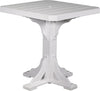LuxCraft LuxCraft Recycled Plastic 41" Square Table White / Bar Tables P41STBW