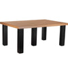 LuxCraft LuxCraft Recycled Plastic 4x6 Contemporary Table Cedar On Black Tables P46CTCB