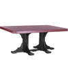 LuxCraft LuxCraft Recycled Plastic 4x6 Rectangular Table Cherrywood On Black / Bar Tables P46RTBCWB