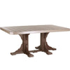 LuxCraft LuxCraft Recycled Plastic 4x6 Rectangular Table Weather Wood On Chestnut Brown / Bar Tables P46RTBWWCBR
