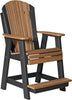 LuxCraft LuxCraft Recycled Plastic Adirondack Balcony Chair Antique Mahogany on Black Chair PABCAMB
