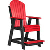 LuxCraft LuxCraft Recycled Plastic Adirondack Balcony Chair Red On Black Chair PABCRB