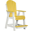 LuxCraft LuxCraft Recycled Plastic Adirondack Balcony Chair Yellow On White Chair PABCYW