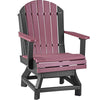 LuxCraft Cherry wood Recycled Plastic Adirondack Swivel Chair