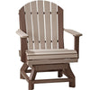 LuxCraft Weatherwood Recycled Plastic Adirondack Swivel Chair