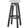 LuxCraft Dove Gray Recycled Plastic Bar Stool