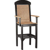 LuxCraft LuxCraft Recycled Plastic Captain Chair Cedar On Black / Bar Chair Chair PCCBCB