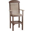 LuxCraft LuxCraft Recycled Plastic Captain Chair Weather Wood On Chestnut Brown / Bar Chair Chair PCCBWWCBR
