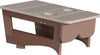 LuxCraft LuxCraft Recycled Plastic Center Table Cupholder Weather Wood on Chestnut Brown Accessories PCTAWWCBR