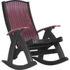 LuxCraft Cherry wood Recycled Plastic Comfort Porch Rocking Chair