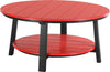 LuxCraft LuxCraft Recycled Plastic Deluxe Conversation Table Red on Black Accessories PDCTRB