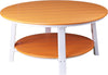 LuxCraft LuxCraft Recycled Plastic Deluxe Conversation Table Tangerine on White Accessories PDCTTW