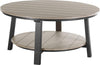 LuxCraft LuxCraft Recycled Plastic Deluxe Conversation Table Weatherwood on Black Accessories PDCTWWB