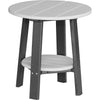 LuxCraft LuxCraft Recycled Plastic Deluxe End Table Dove Gray On Black End Table PDETDGB