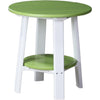 LuxCraft LuxCraft Recycled Plastic Deluxe End Table Lime Green On White End Table PDETLGW