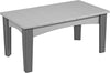 LuxCraft LuxCraft Recycled Plastic Island Coffee Table Dove Gray on Slate Accessories ICTDGS