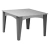 LuxCraft Dove Gray Recycled Plastic Island Dining Table