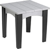 LuxCraft LuxCraft Recycled Plastic Island End Table Dove Gray on Black Accessories IETDGB