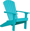 LuxCraft LuxCraft Recycled Plastic Lakeside Adirondack Chair Aruba Blue Adirondack Deck Chair LACAB