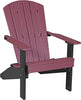 LuxCraft Cherry wood Recycled Plastic Lakeside Adirondack Chair